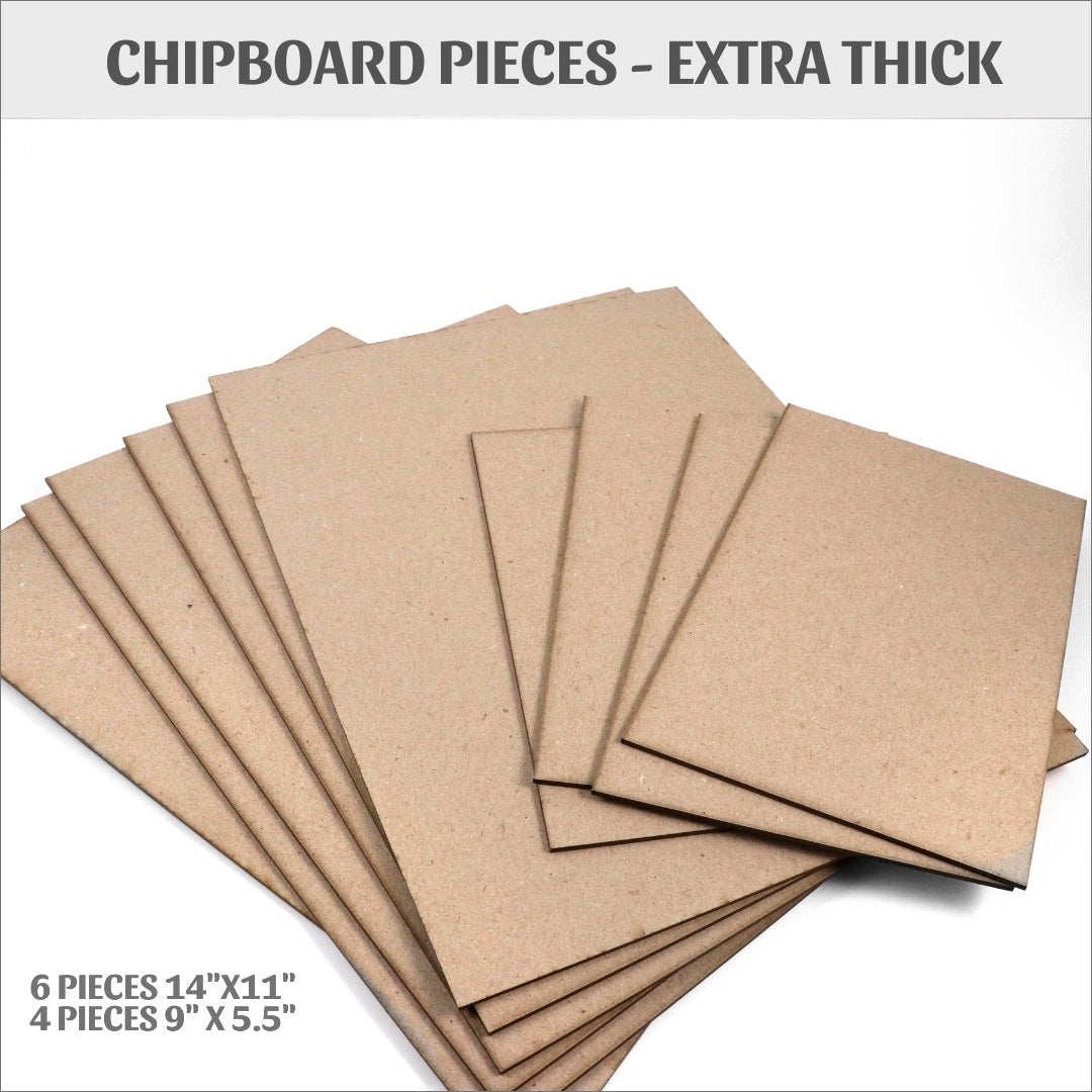 Chipboard pieces - 100 pts - 2.5mm - extra thick - long grain - 10 pieces - 2 sizes
