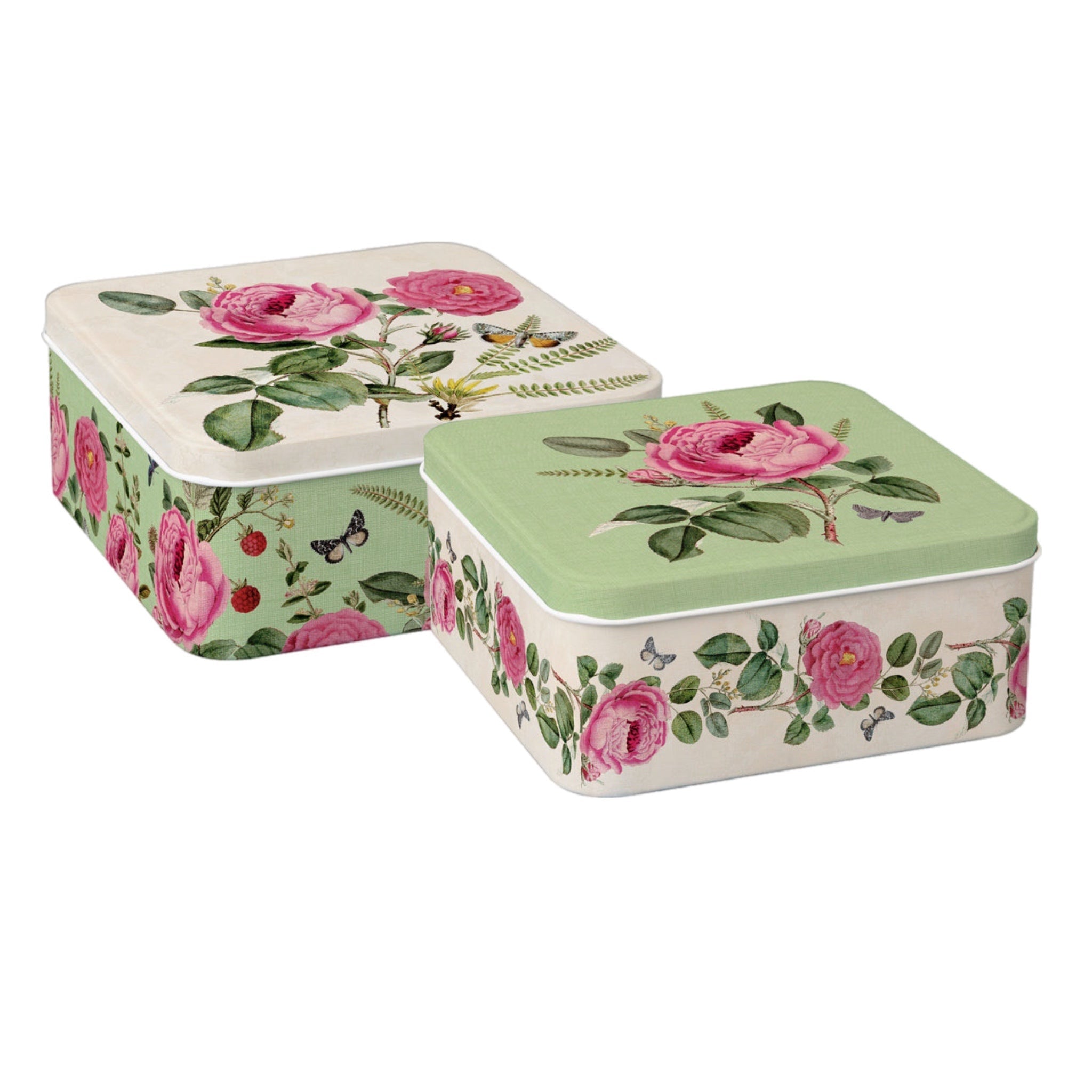 Assorted Tin Boxes With Roses, INDIVIDUALLY SOLD