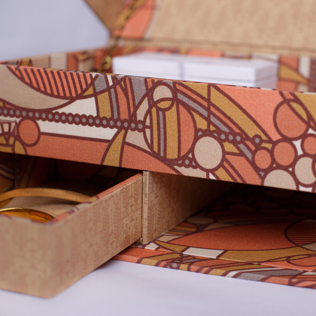 Small Hidden Treasures Fabric box DIY kit, cartonnage kit 237a