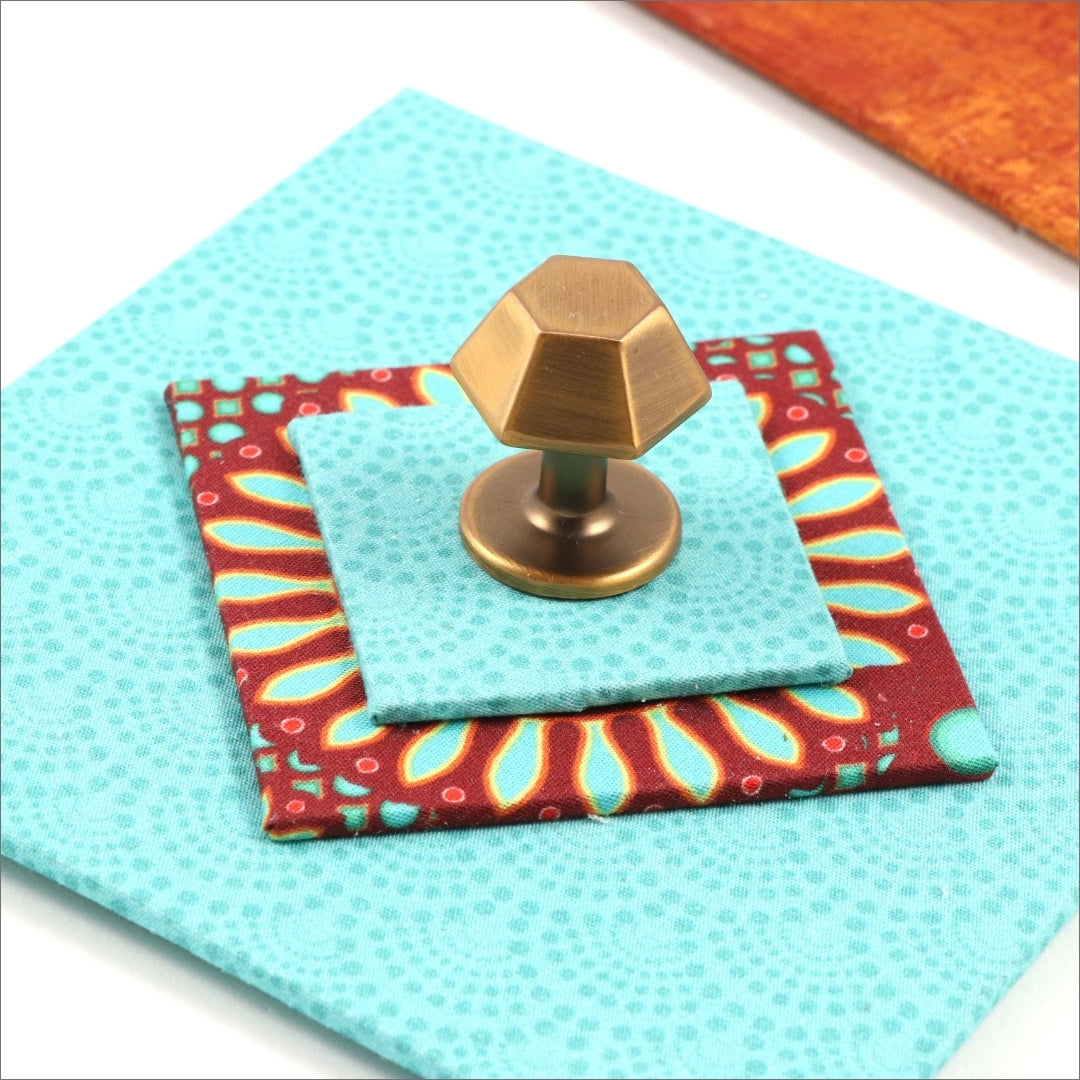 Square box DIY kit, fabric box kit, cartonnage kit 194, Video tutorial included
