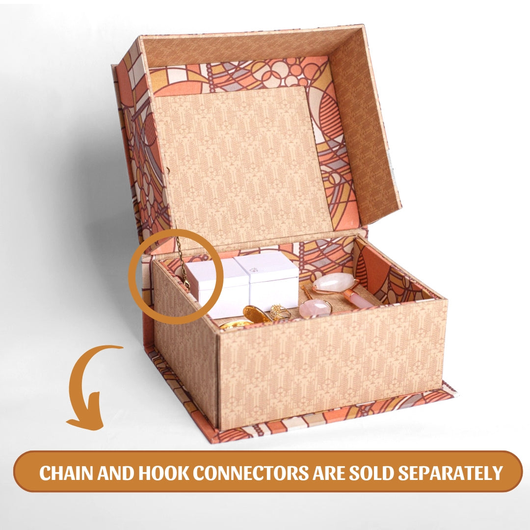 Small Hidden Treasures Fabric box DIY kit, cartonnage kit 237a
