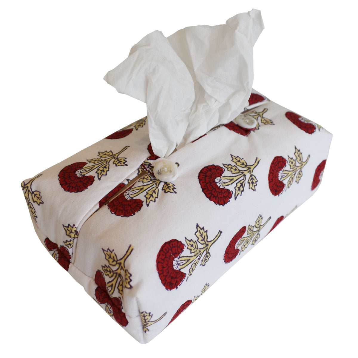 Fabric Tissue Box Cover Bird Buta at Pigott's Store