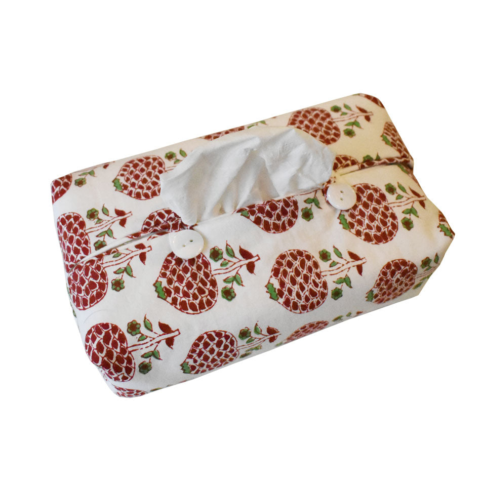 Fabric Tissue Box Cover - Moghul Rose