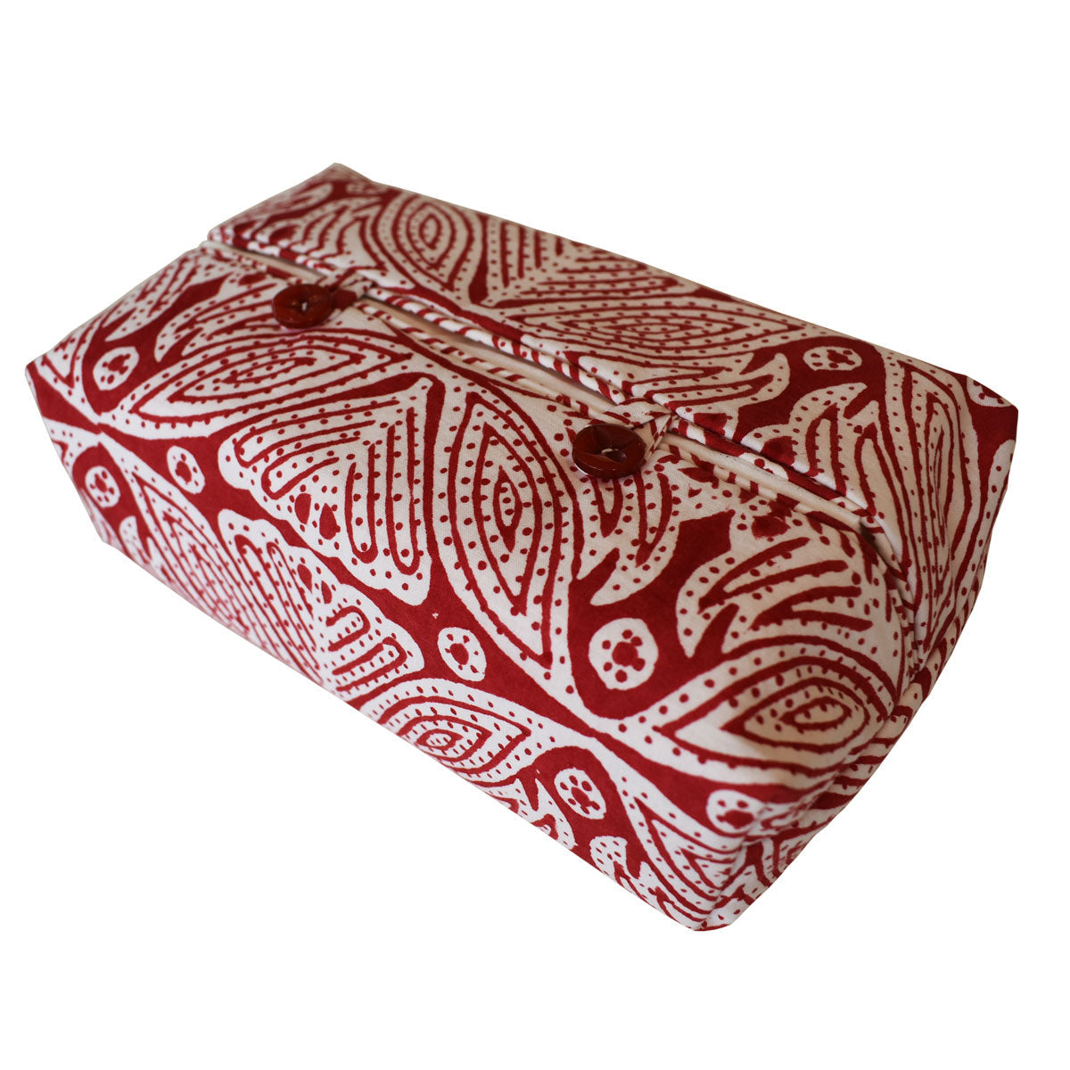 Fabric Tissue Box Cover - Square Flower