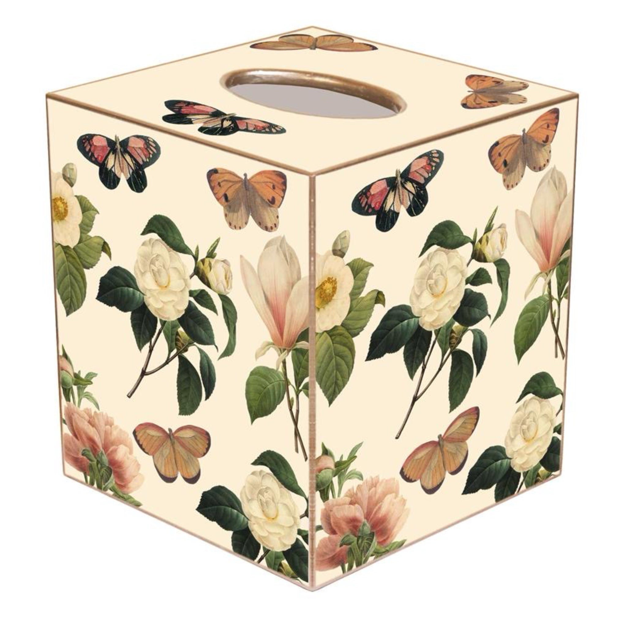 Flowers & Butterflies Tissue Box Cover