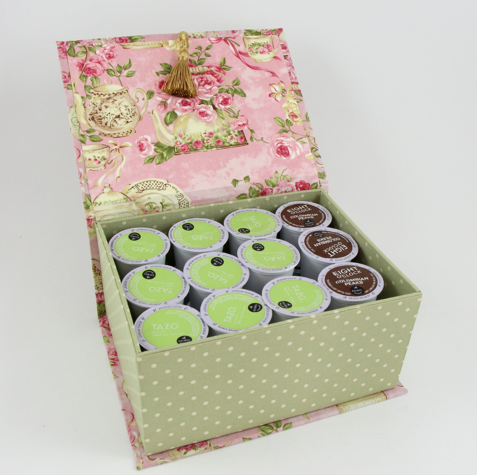 Fabric k-cup box DIY kit, cartonnage kit 143, online instructions included