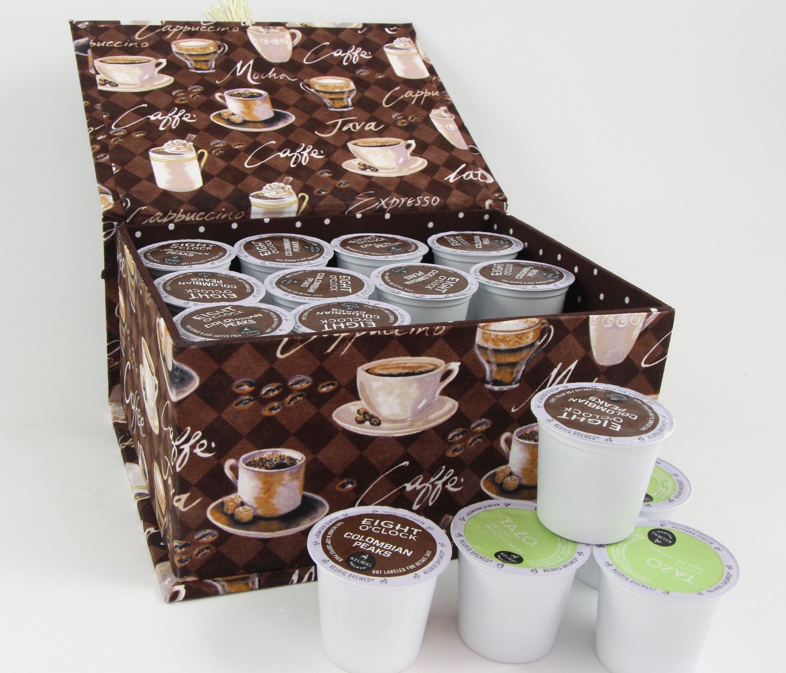 Fabric k-cup box DIY kit, cartonnage kit 143, online instructions included