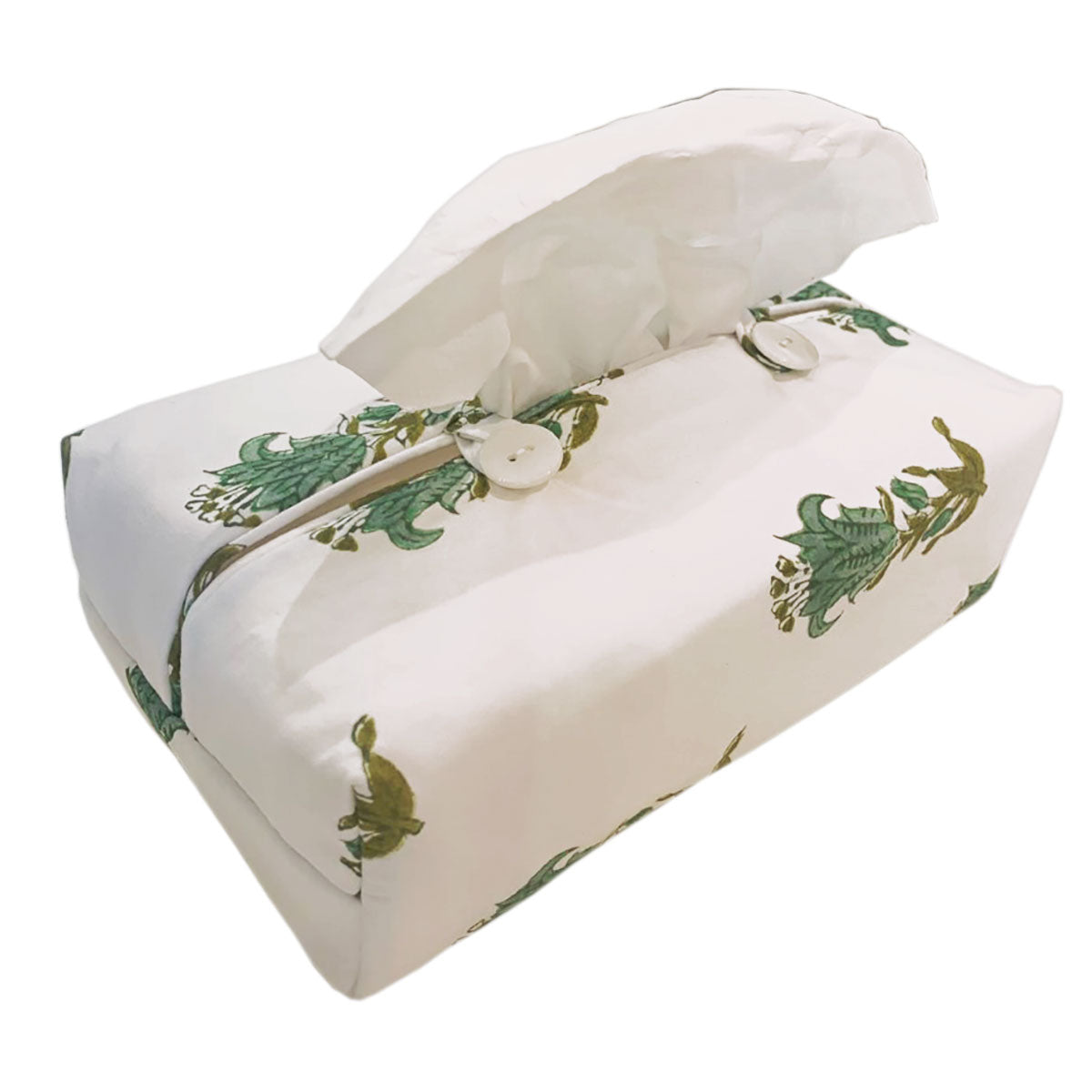 Fabric Tissue Box Cover Indian Lily