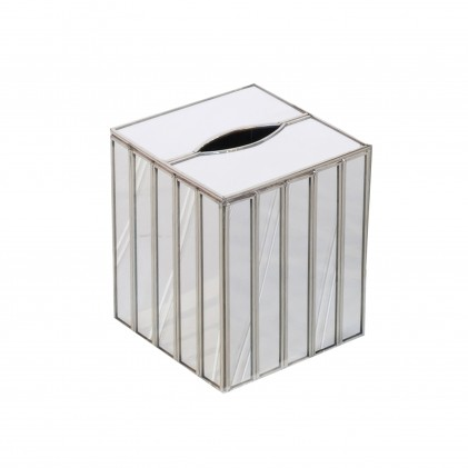 Worlds Away Kleenex Box Antique Mirror - Matthew Izzo Home