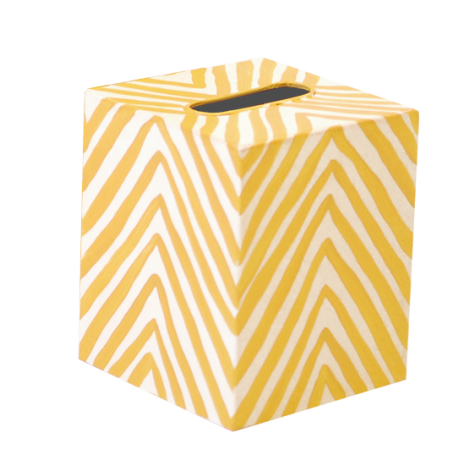 Worlds Away Kleenex Zebra Pattern Box - Matthew Izzo Home