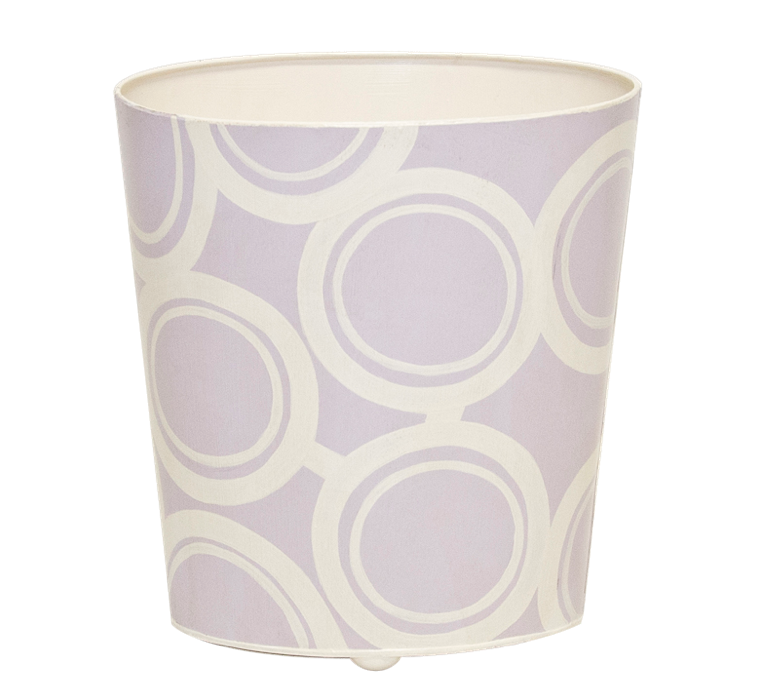 Worlds Away Oval Wastebasket Circle Design - Matthew Izzo Home
