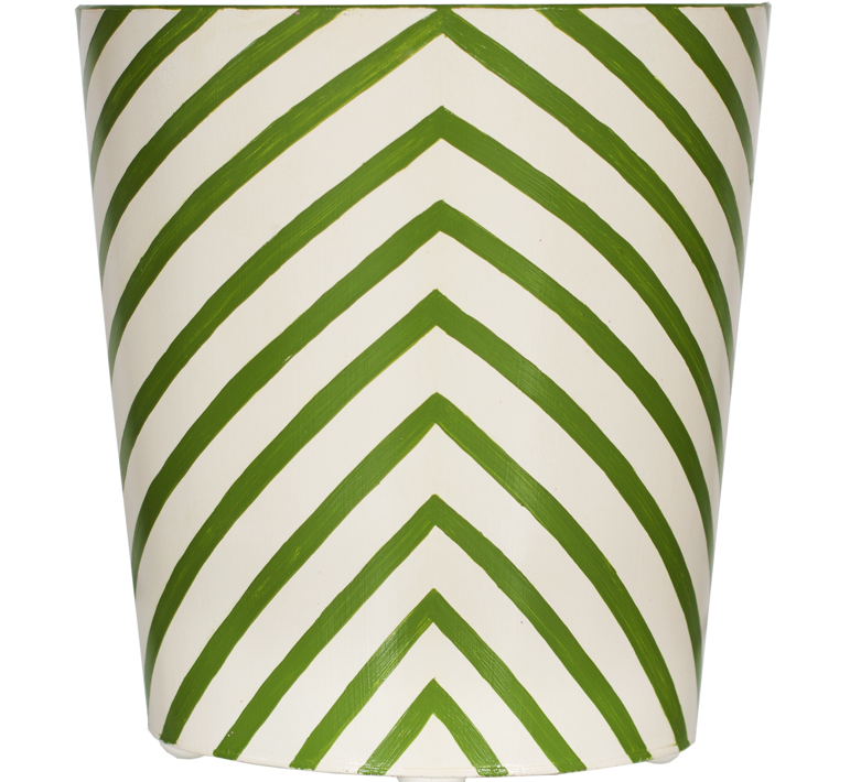 Worlds Away Oval Wastebasket Zebra Pattern - Matthew Izzo Home