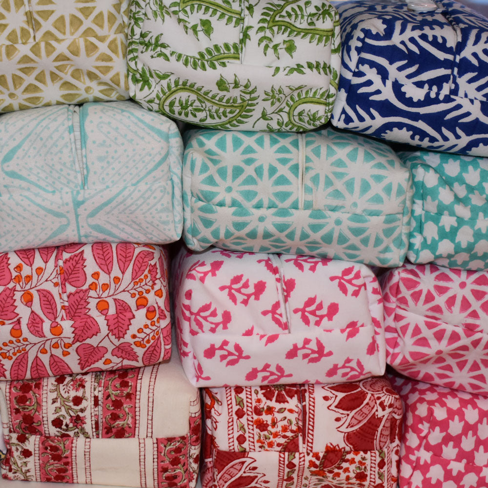 Fabric Tissue Box Cover - Square Flower