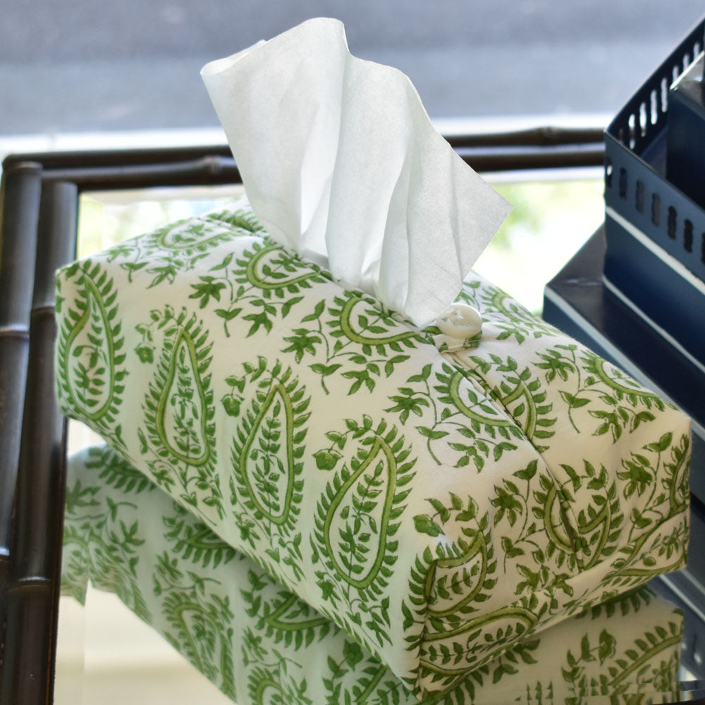 Fabric Tissue Box Cover - Gita Paisley