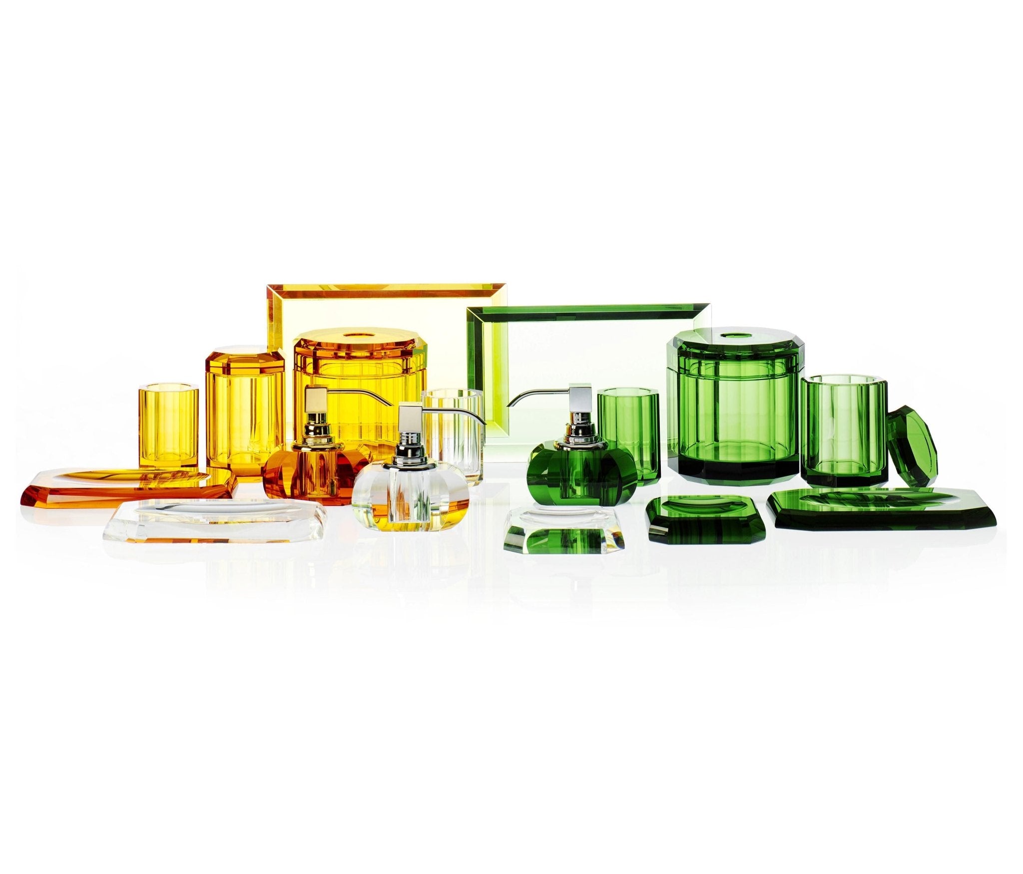 Amber Glass Gold Bathroom Accessories Tissue Box by Decor Walther