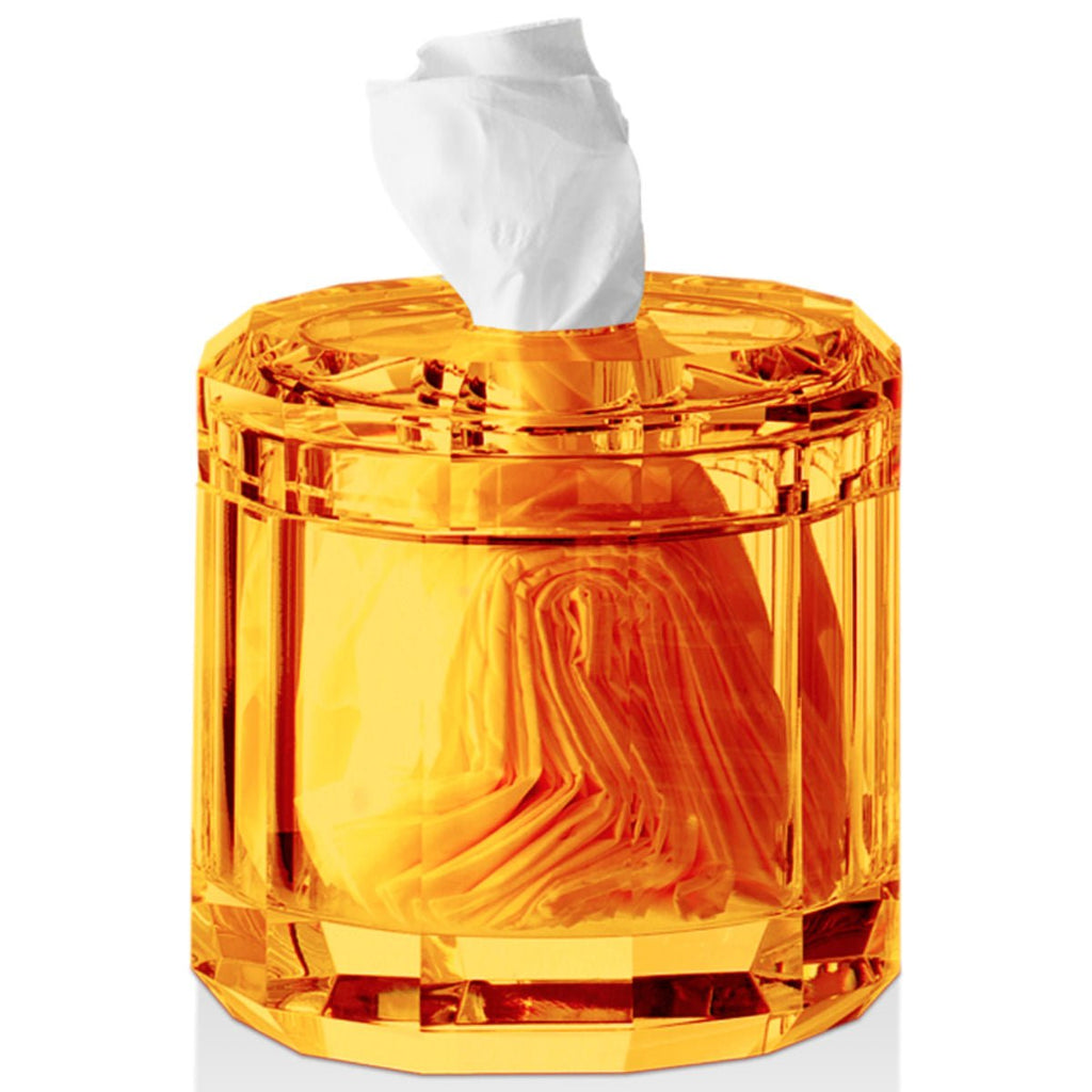 Amber Glass Gold Bathroom Accessories Tissue Box by Decor Walther