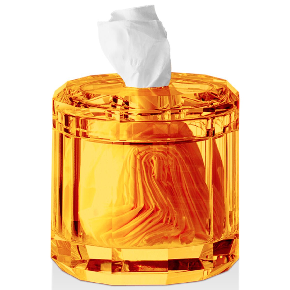 Amber Glass Gold Bathroom Accessories Tissue Box by Decor Walther