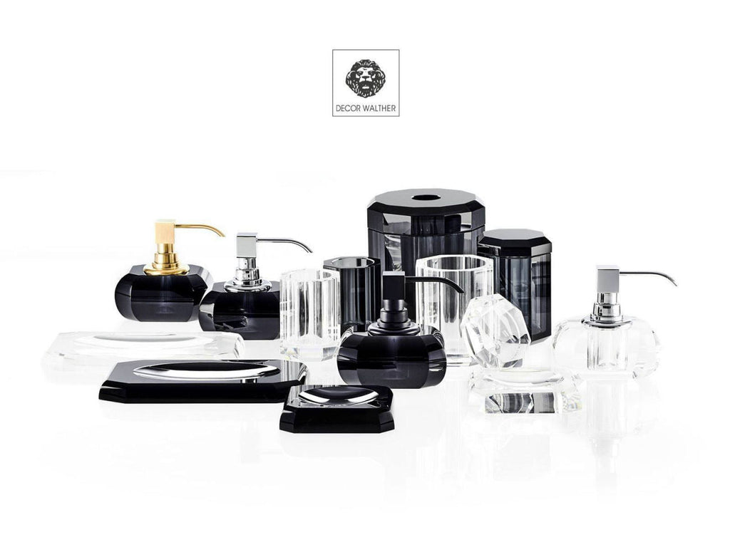 Black Glass  Luxury Bathroom Accessories - Tissue Box