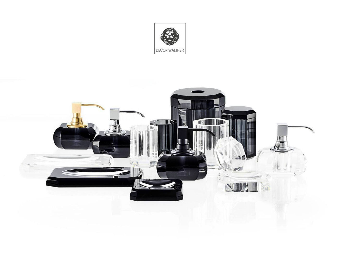 Black Glass  Luxury Bathroom Accessories - Tissue Box