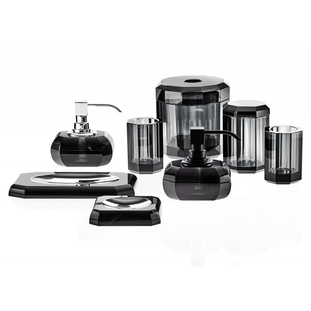 Black Glass  Luxury Bathroom Accessories - Tissue Box