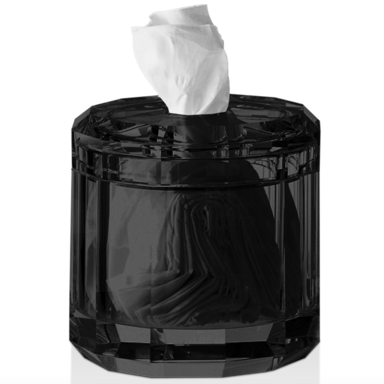 Black Glass  Luxury Bathroom Accessories - Tissue Box