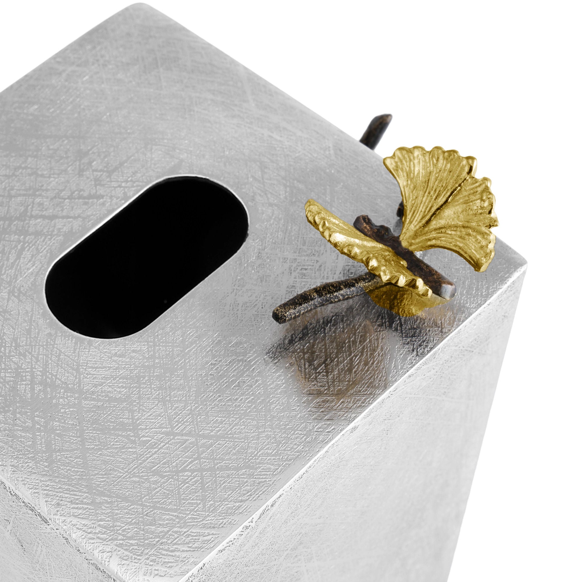 Butterfly Ginkgo Tissue Box - Square by Michael Aram