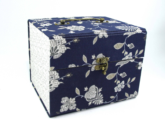 Fabric treasure chest with hidden drawer DIY kit, cartonnage kit 155, exclusive book kit