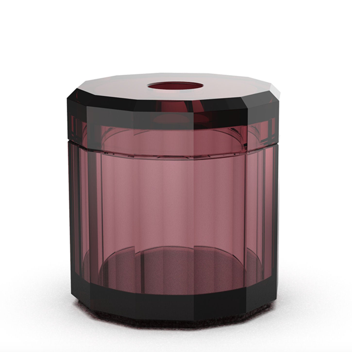 Rich Burgundy Crystal Glass Tissue Box by Decor Walther