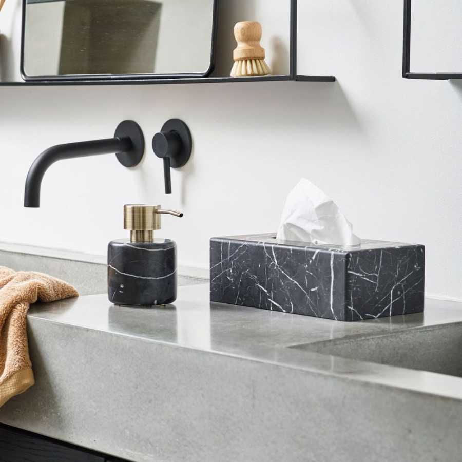 Design Bathroom Accessories Nero Black Marble Tissue Holder