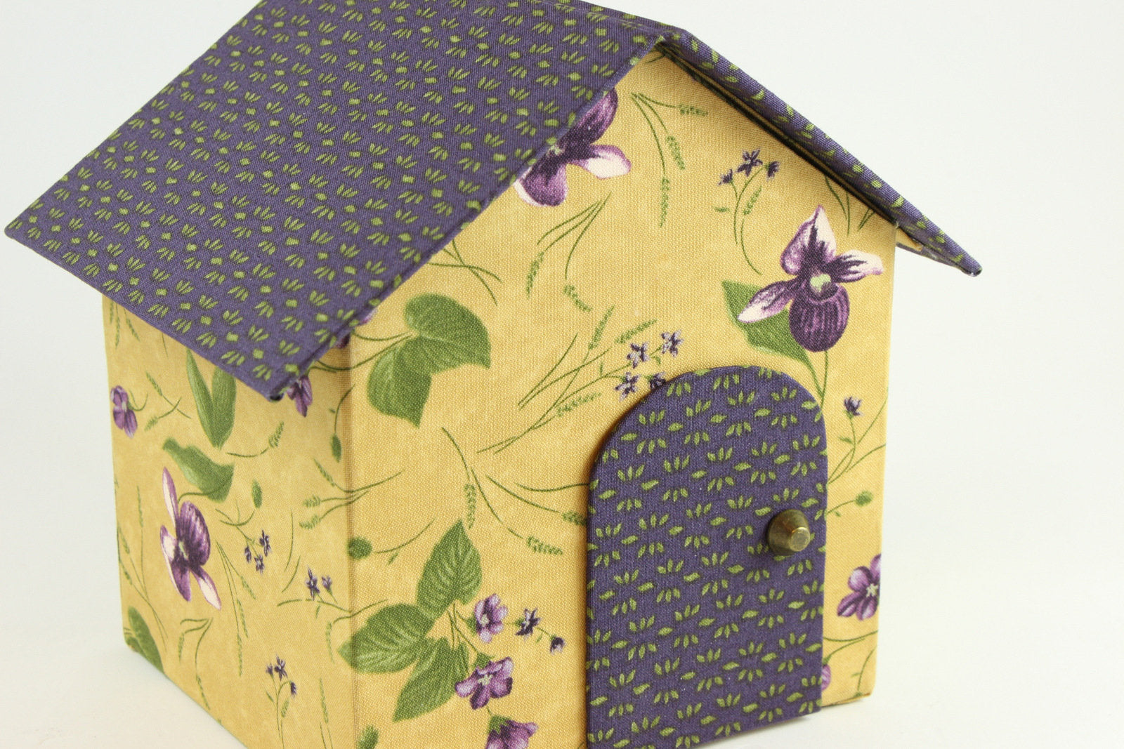 Fabric covered box house DIY kit, cartonnage kit 151, online instructions included