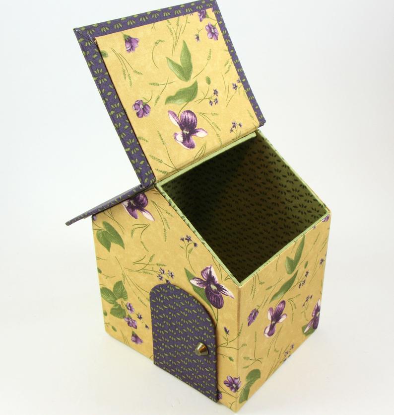 Fabric covered box house DIY kit, cartonnage kit 151, online instructions included