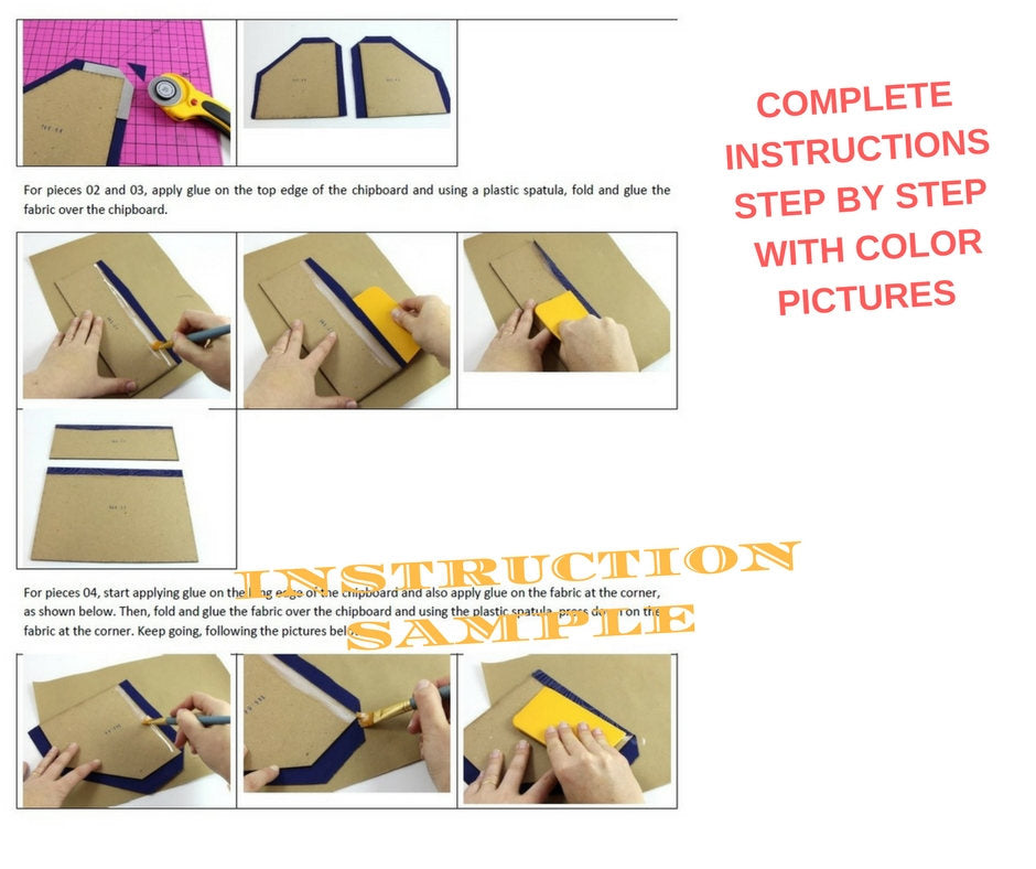 Fabric desk organizer DIY kit, cartonnage kit 149, online instructions included