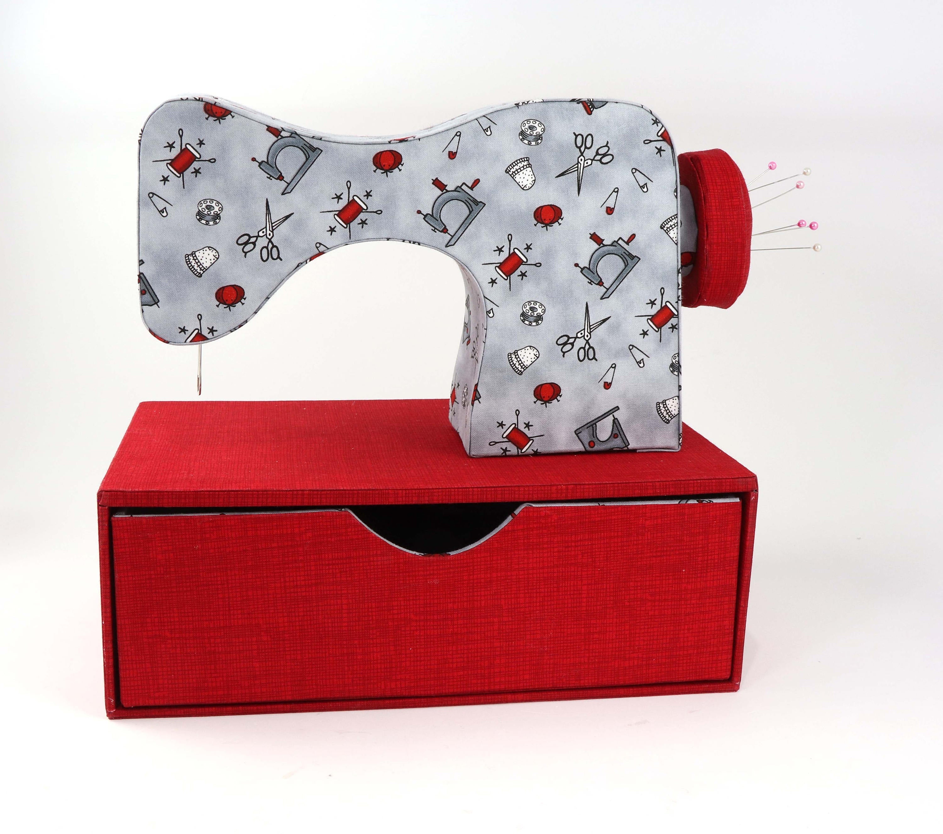Fabric sewing machine DIY kit, cartonnage kit 150, diy fabric sewing machine with drawer, online instructions included