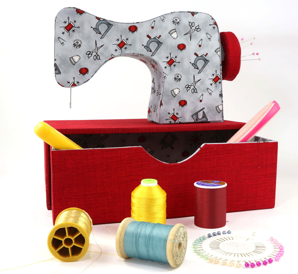 Fabric sewing machine DIY kit, cartonnage kit 150, diy fabric sewing machine with drawer, online instructions included