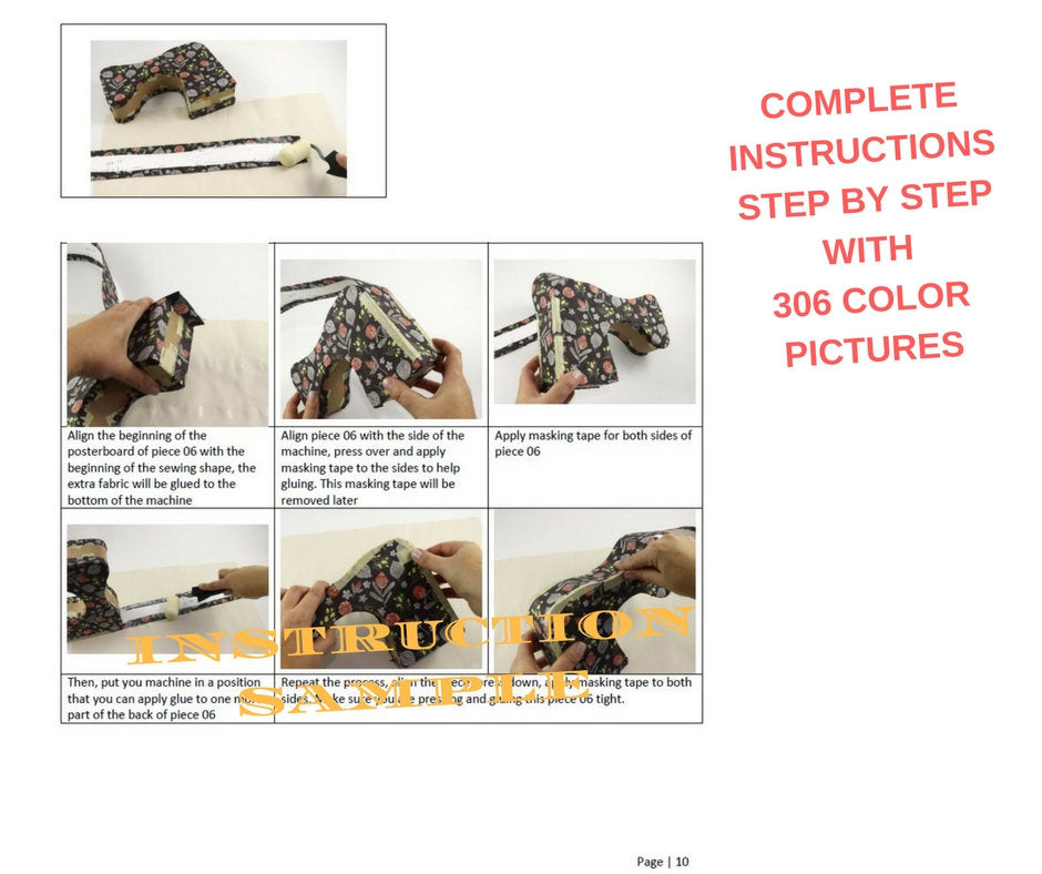 Fabric sewing machine DIY kit, cartonnage kit 150, diy fabric sewing machine with drawer, online instructions included