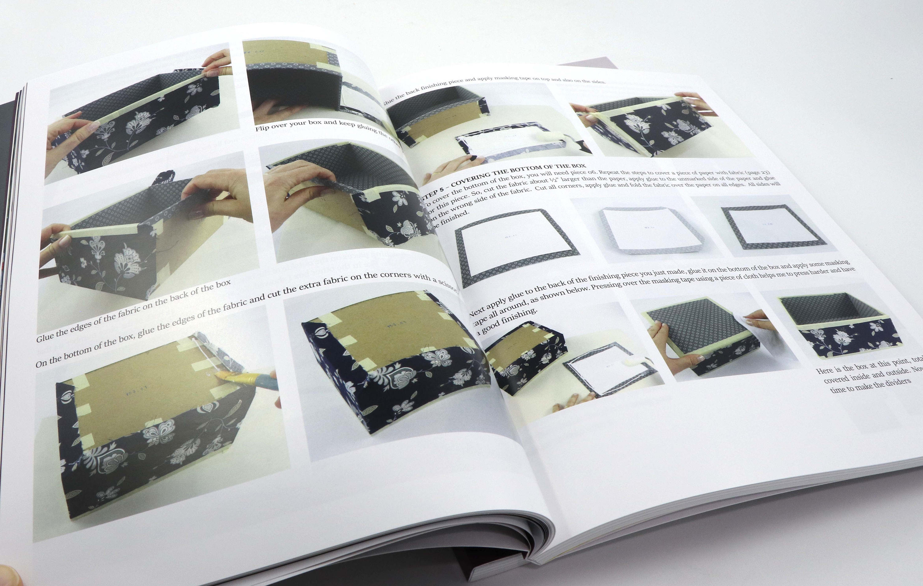CARTONNAGE Basics & Beyond  - The complete guide for fabric box making, book written by Claudia Squio