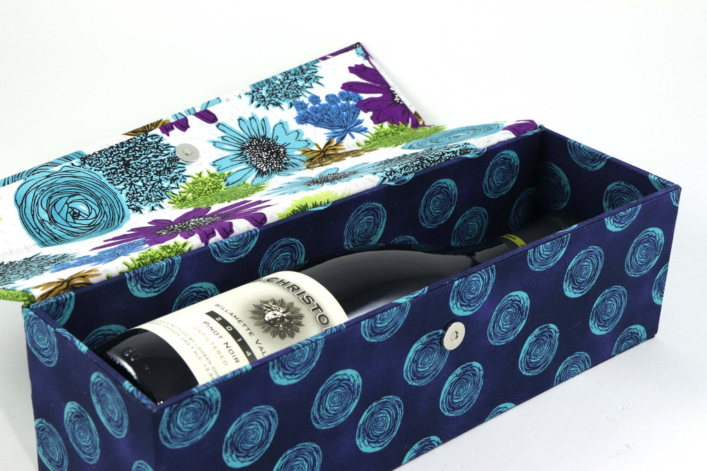 Fabric wine box DIY kit, cartonnage kit 165, online instructions included