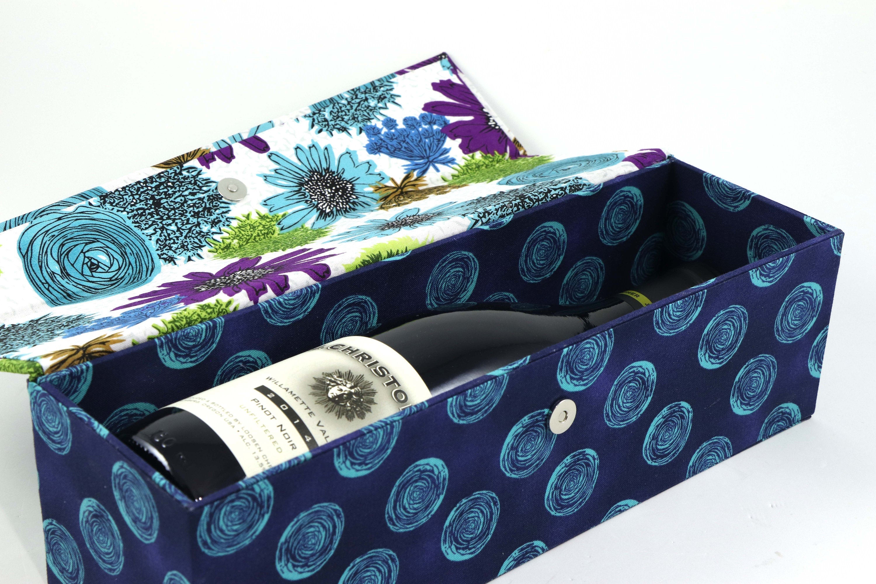 Fabric wine box DIY kit, cartonnage kit 165, online instructions included