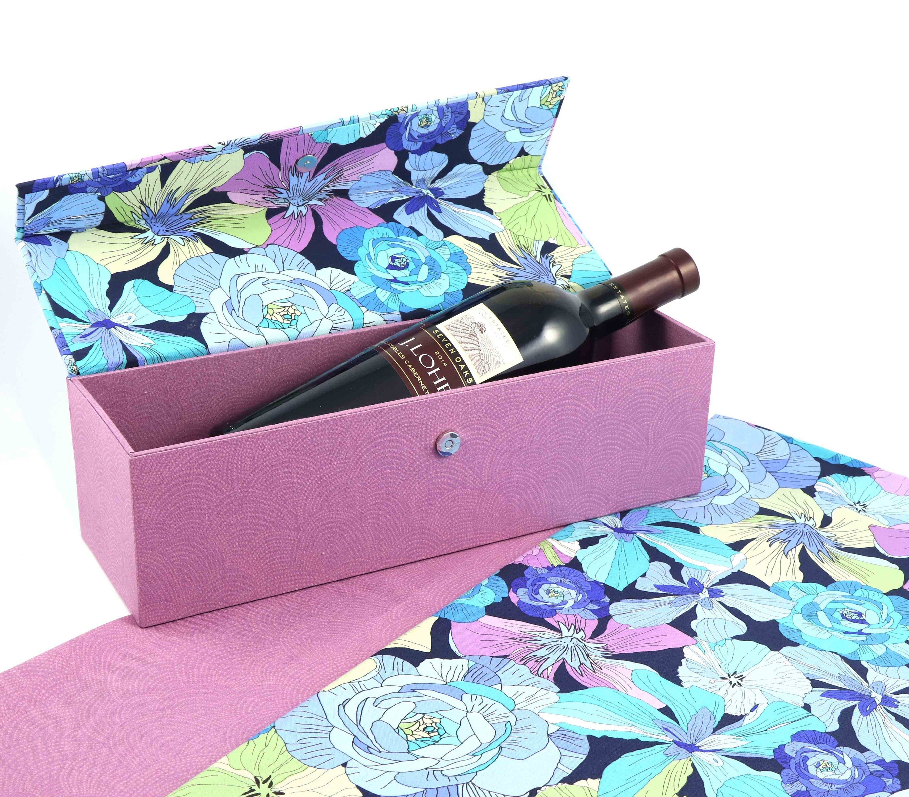 Fabric wine box DIY kit, cartonnage kit 165, online instructions included