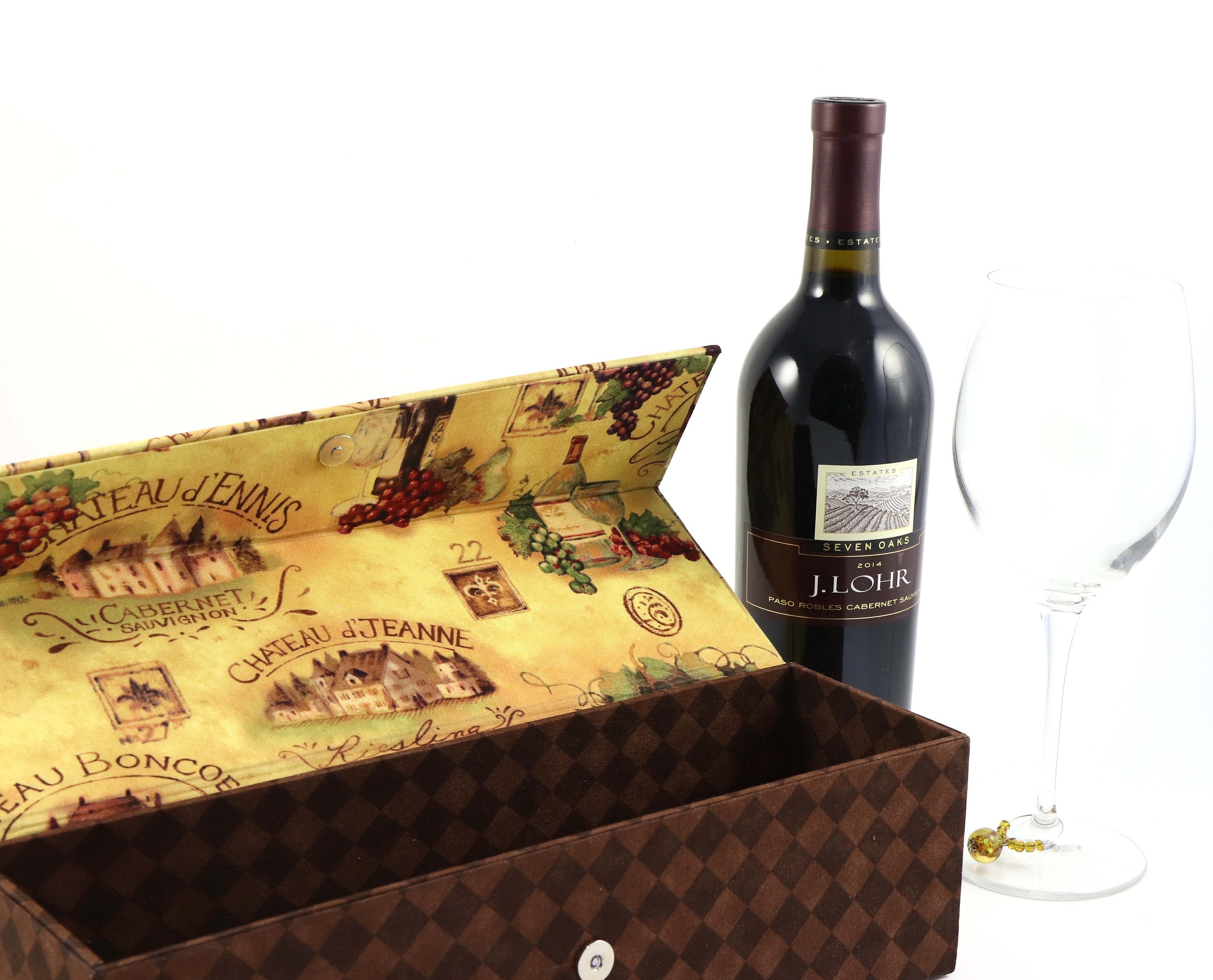 Fabric wine box DIY kit, cartonnage kit 165, online instructions included