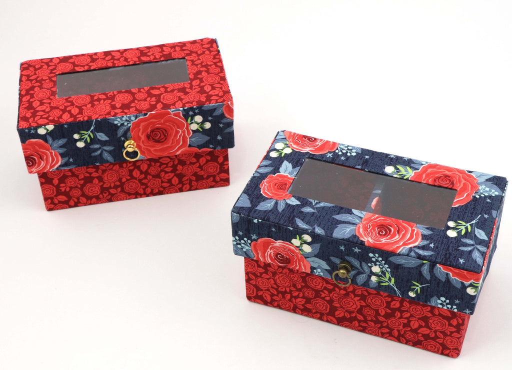 Small elegant window box DIY kit, cartonnage kit 173, Online instructions included