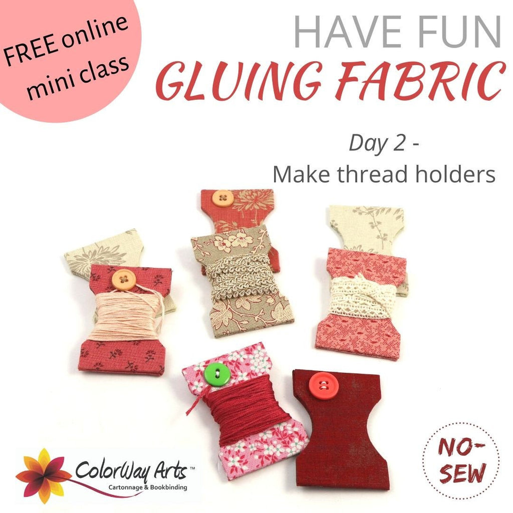 DIY fabric thread holder, pack with 5, cartonnage kit 112, free online instructions