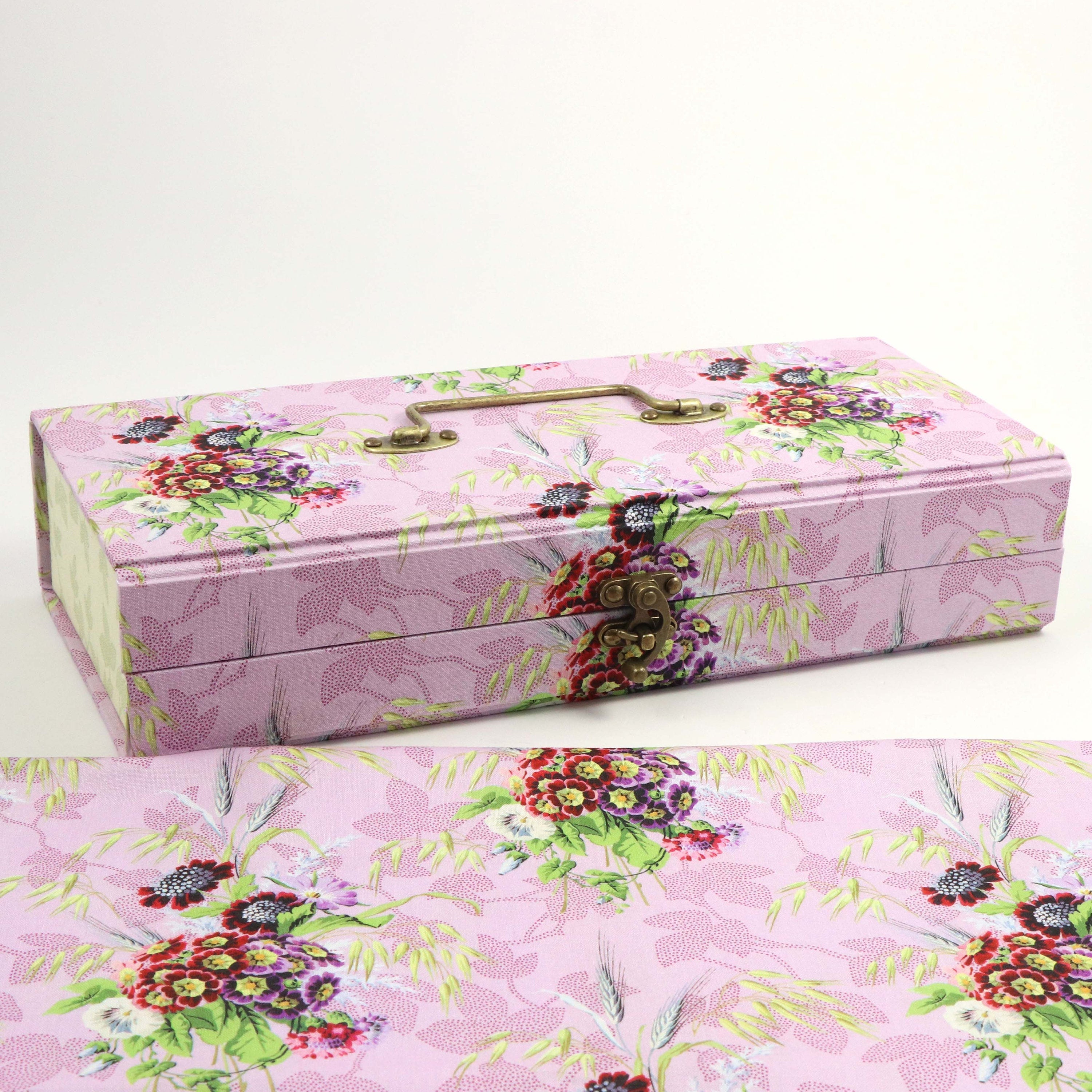 Fabric tool box DIY kit, cartonnage kit 138, online instructions included