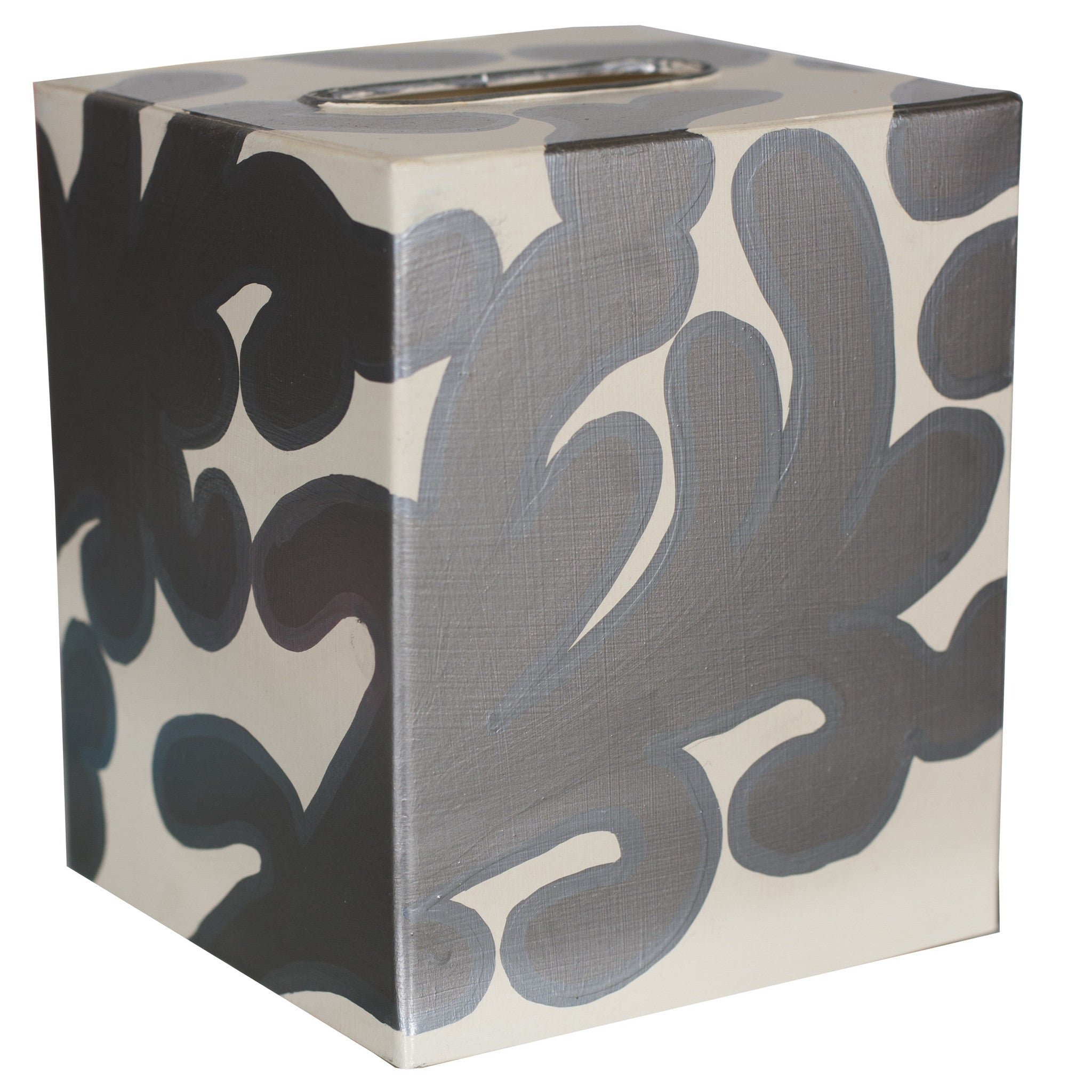 Worlds Away Kleenex Box Cream Pattern - Matthew Izzo Home