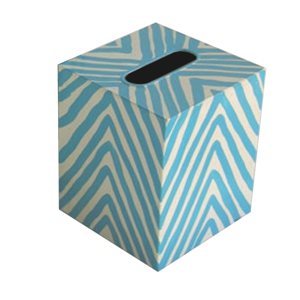 Worlds Away Kleenex Zebra Pattern Box - Matthew Izzo Home
