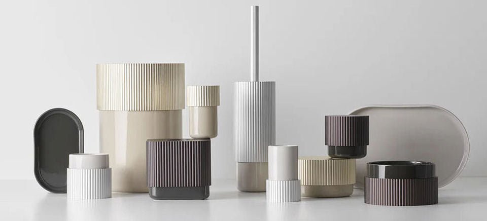 Luxury Aluminium and Porcelain Tissue Holder  / Aqua & Shell