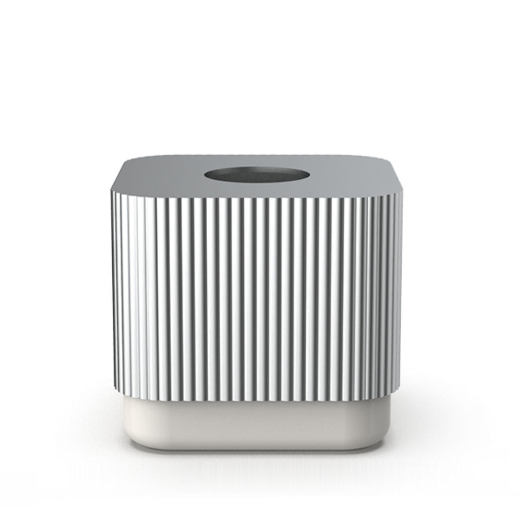 Luxury Aluminium and Porcelain Tissue Holder  / Aqua & Shell