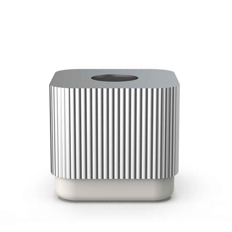 Luxury Aluminium and Porcelain Tissue Holder / Aqua & Shell - |VESIMI Design|