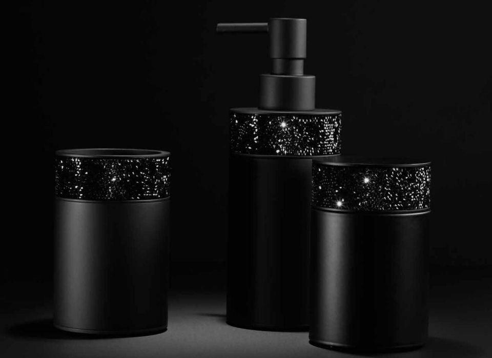 Luxury Black Matt Tissue Box with Swarowski® Crystals
