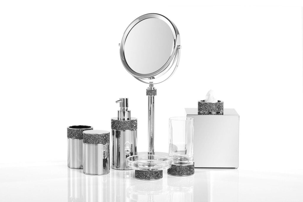 Luxury Chrome Tissue Box with Swarowski® Crystals